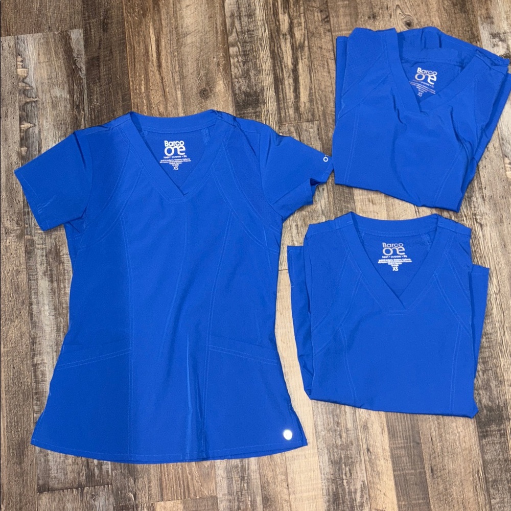 Royal Blue Barco One Scrub Tops Size XS